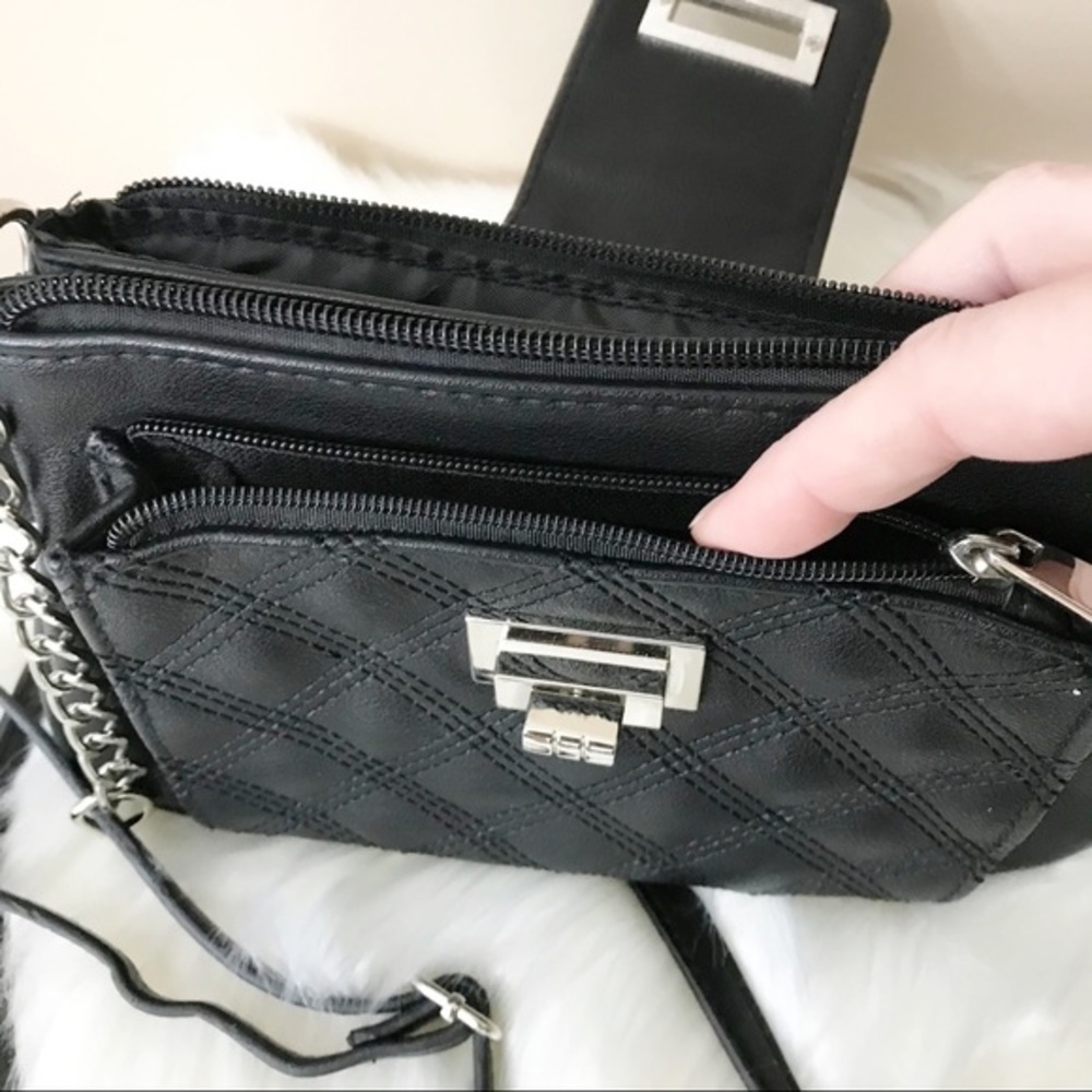 Gorgeous Black Quilted Purse w/ Chain Accents NWOT - Picture 8 of 8